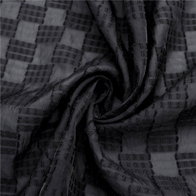organza small grid jacquard cutting fabric 8#black,50*140cm(19.7*55.1