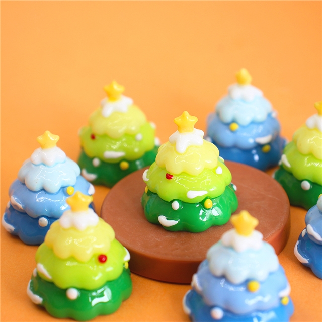 resin gradient christmas tree 3d resin ornament