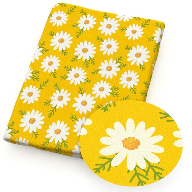 polyester cotton checkered flower animal series polyester cotton fabric set (4 pcs/set)