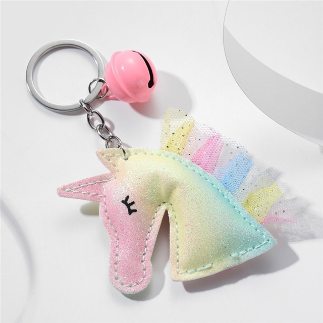 gradient unicorn keychain pendant