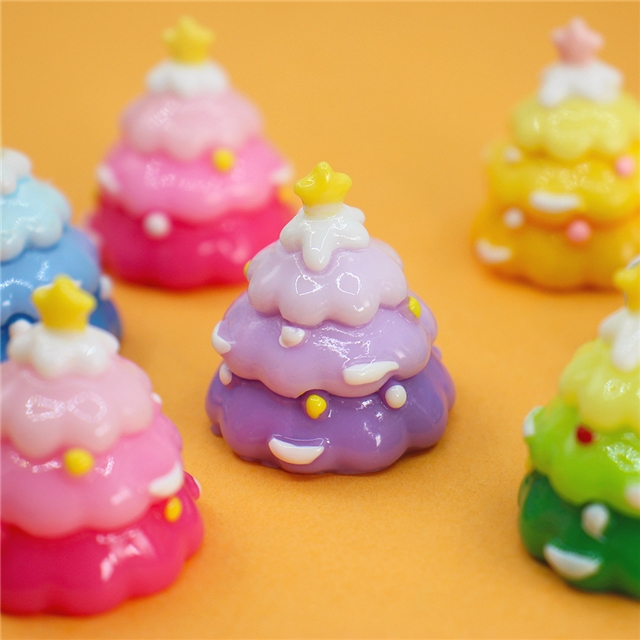 resin gradient christmas tree 3d resin ornament
