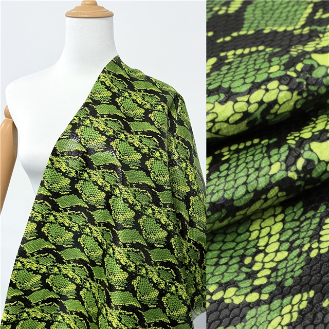 press bright snake patterned membrane velvet fabric