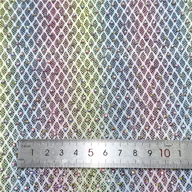 synthetic leather glitter colorful rhinestone diamond pattern hollowed meshleather at the bottom of the eye 20*33cm(7.9*13