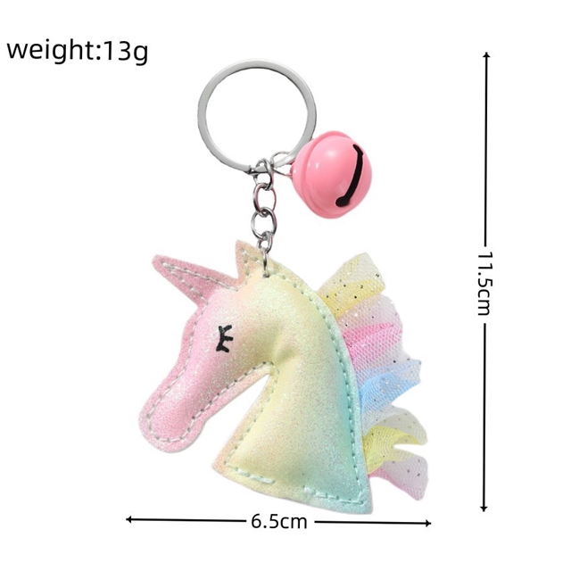 gradient unicorn keychain pendant