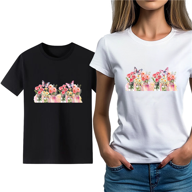 cotton Iron On Transfer Stickers and T-shirts