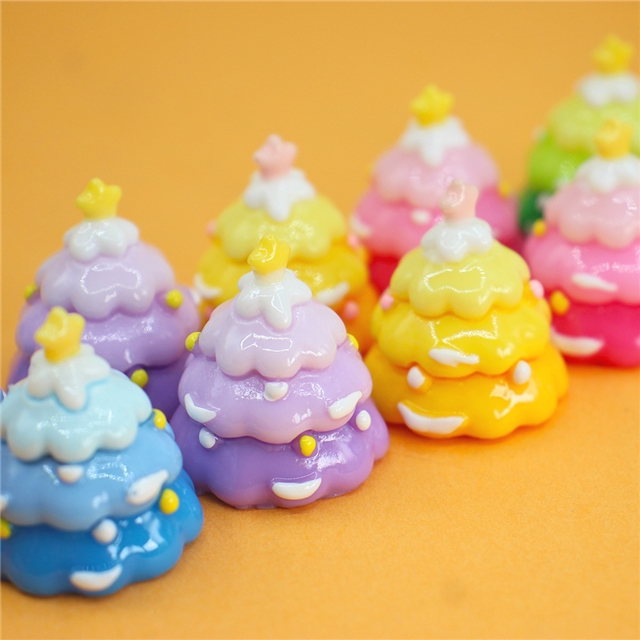resin gradient christmas tree 3d resin ornament