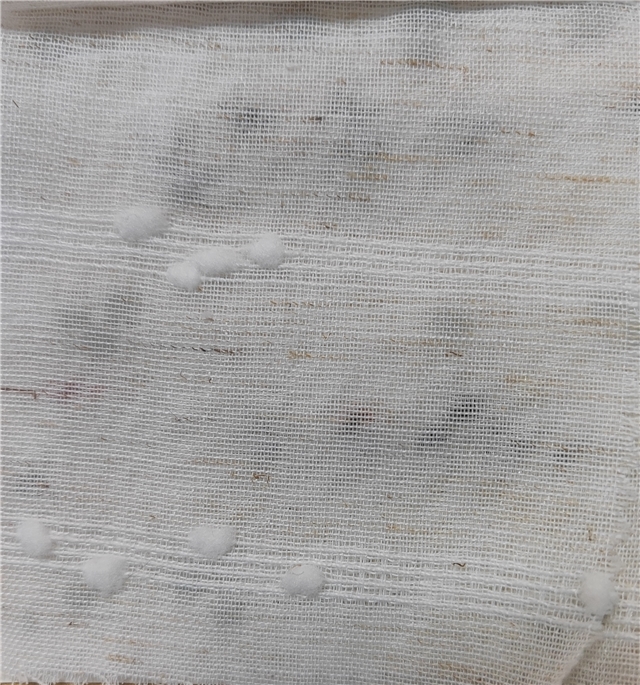 colorful wool ball horizontal stripe imitation linen fabric