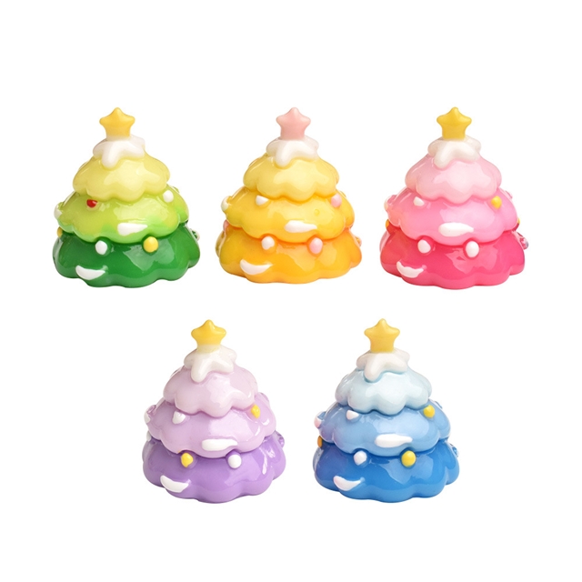 resin gradient christmas tree 3d resin ornament