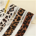 leopard burr edge woven tape