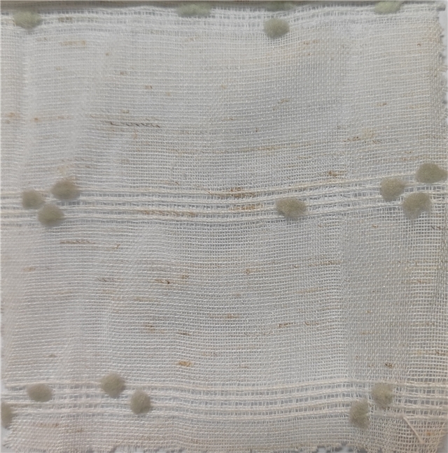 colorful wool ball horizontal stripe imitation linen fabric