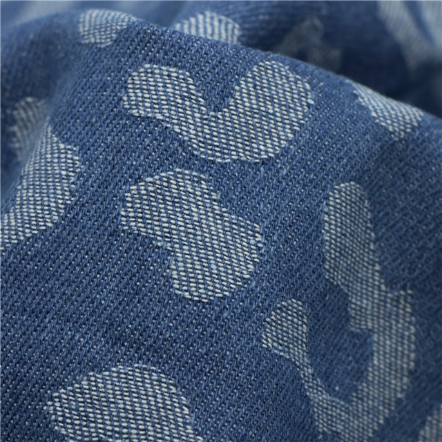 leopard print color woven jacquard denim fabric
