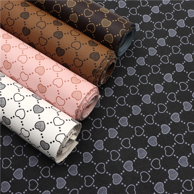 synthetic leather heart faux leather