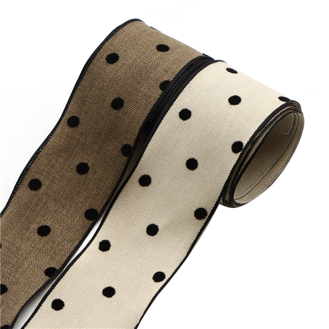 polyester dots velvet ribbon