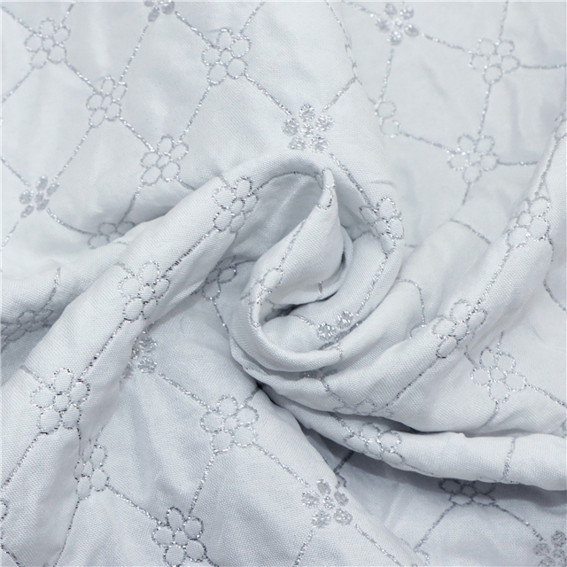double layer embroidered flower diamond pattern gold silver silk jacquard fabric 4#white,50*135cm(19.7*53.1