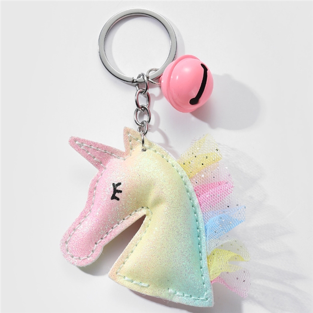 gradient unicorn keychain pendant