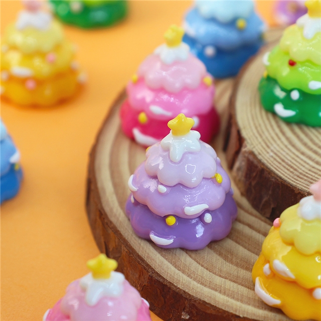 resin gradient christmas tree 3d resin ornament