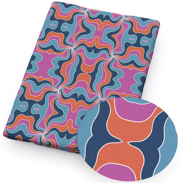 polyester cotton geometry leaves flowers series polyester cotton fabric set (12 pcs/set)