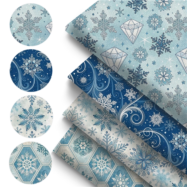polyester cotton christmas series polyester cotton fabric set (8 pcs/set)
