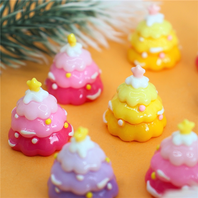 resin gradient christmas tree 3d resin ornament