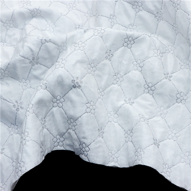 double layer embroidered flower diamond pattern gold silver silk jacquard fabric 4#white,50*135cm(19.7*53.1