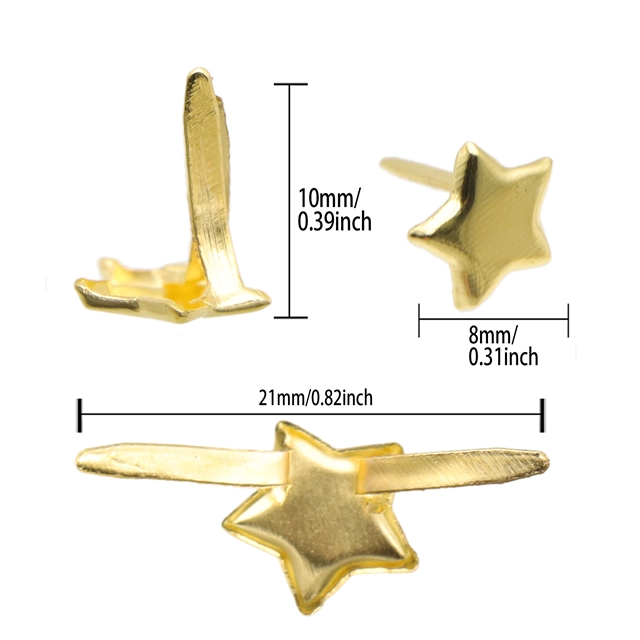 metal stars paper fasteners metal brads