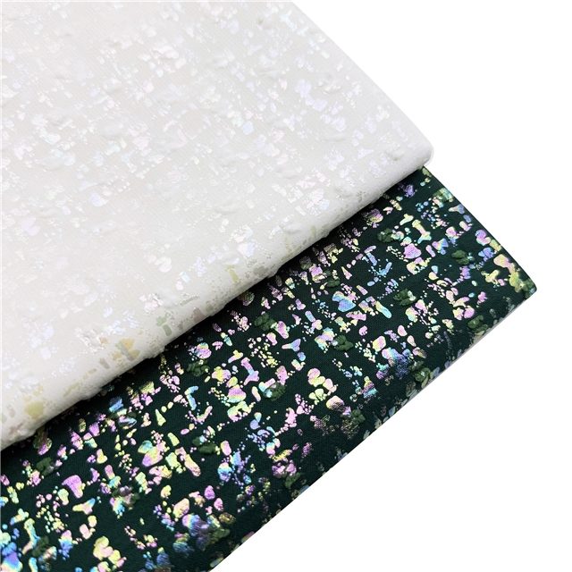 colourful gold hot stamping wool edge dot cutting jacquard fabric