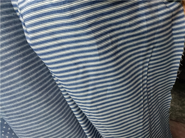 striped denim fabric