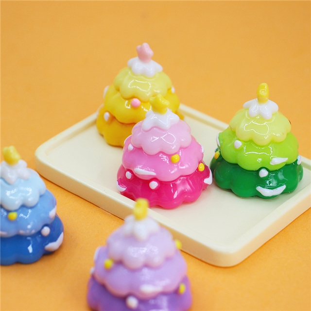 resin gradient christmas tree 3d resin ornament