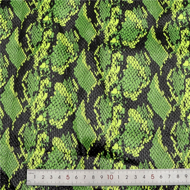 press bright snake patterned membrane velvet fabric