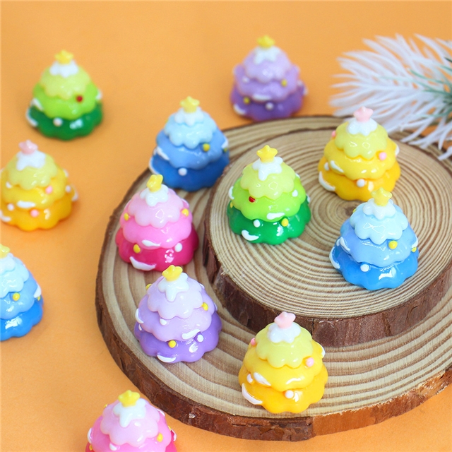 resin gradient christmas tree 3d resin ornament