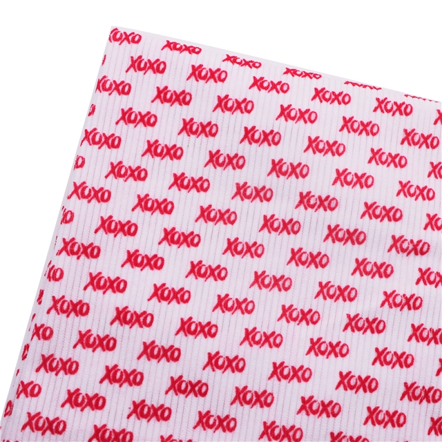 8W velvet letters polyester corduroy fabric