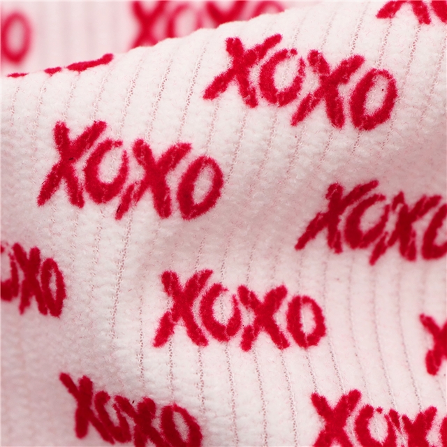 8W velvet letters polyester corduroy fabric