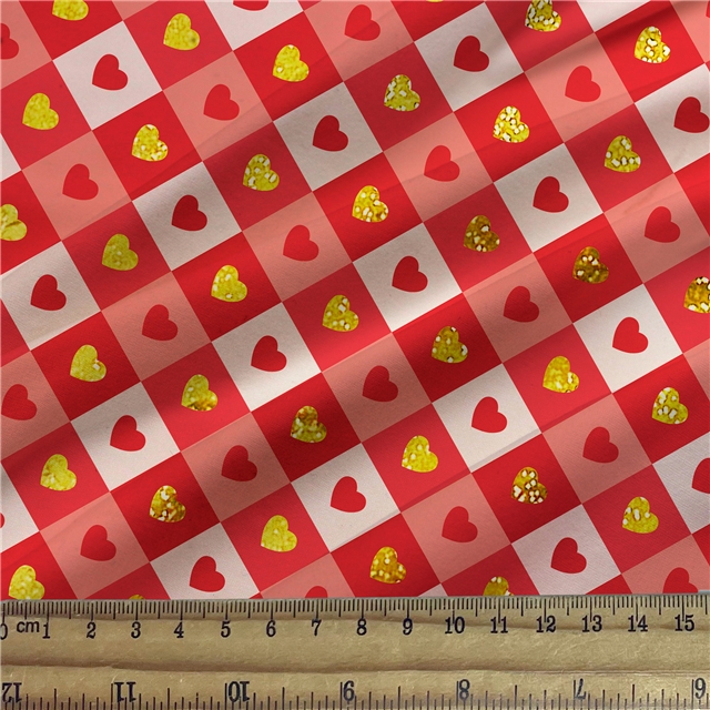 self printed gold foil faux leather fabric