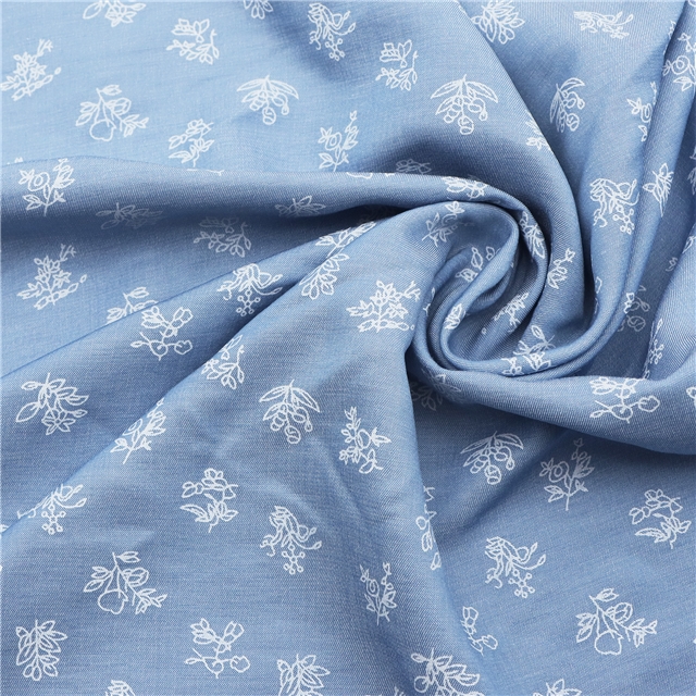 offset printing and tencel cotton denim fabric