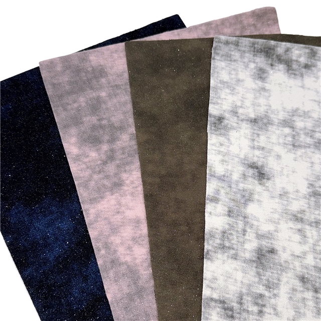 synthetic leather silver powder tie dye twill faux leather 