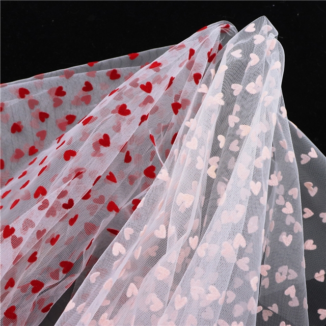 velvet heart mesh fabric