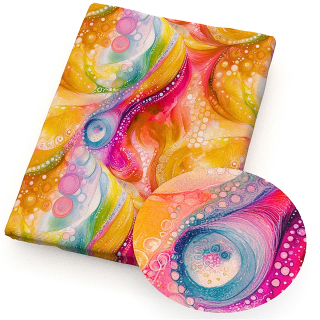 polyester cotton color tie dye geometry series polyester cotton fabric set (12 pcs/set) polyester cotton fabric,50*45cm(19.7*17.7