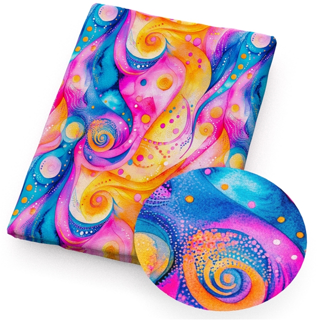 polyester cotton color tie dye geometry series polyester cotton fabric set (12 pcs/set) polyester cotton fabric,50*45cm(19.7*17.7