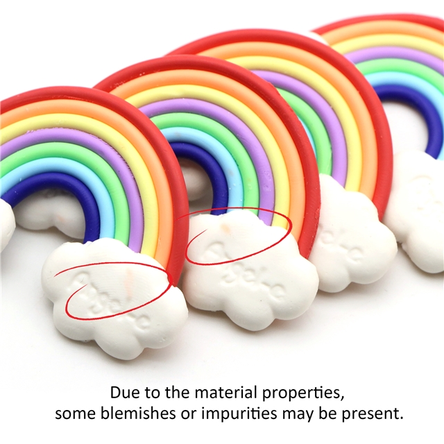 colorful polymer clay Pentagram rainbow bridge 29*56mm(1.1*2.2