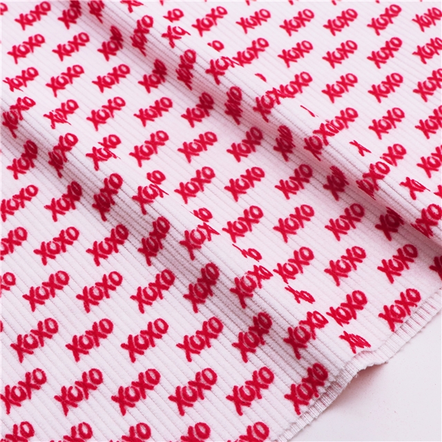 8W velvet letters polyester corduroy fabric