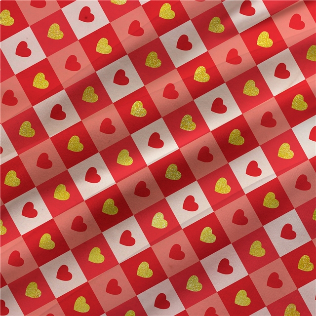 self printed gold foil faux leather fabric