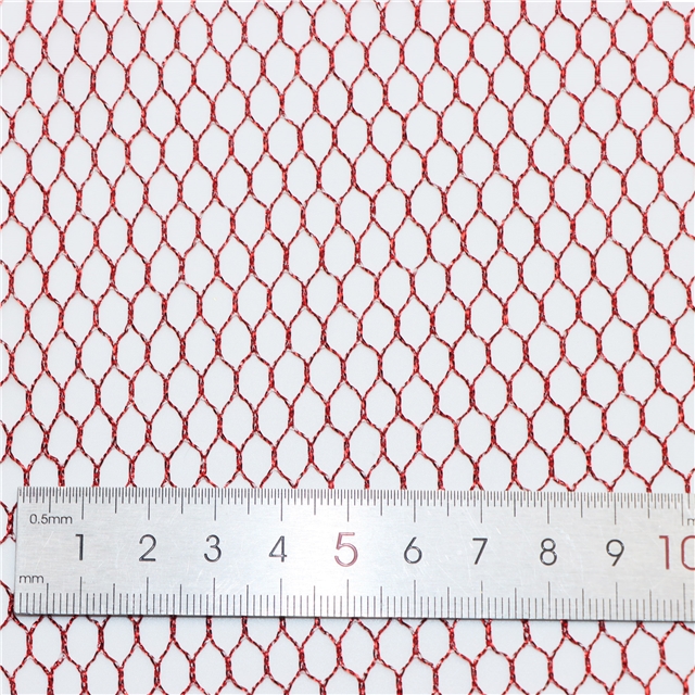 golden thread diamond shaped large mesh mesh fabric