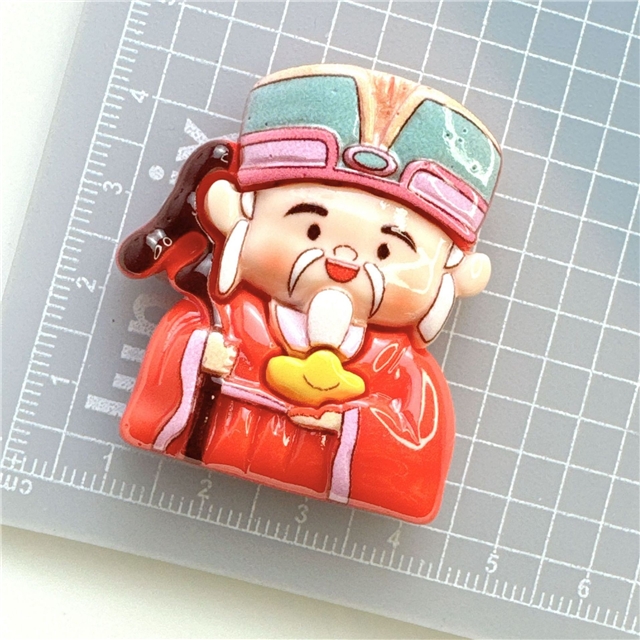 resin New Year God of Wealth Large 3D Resin Accessories