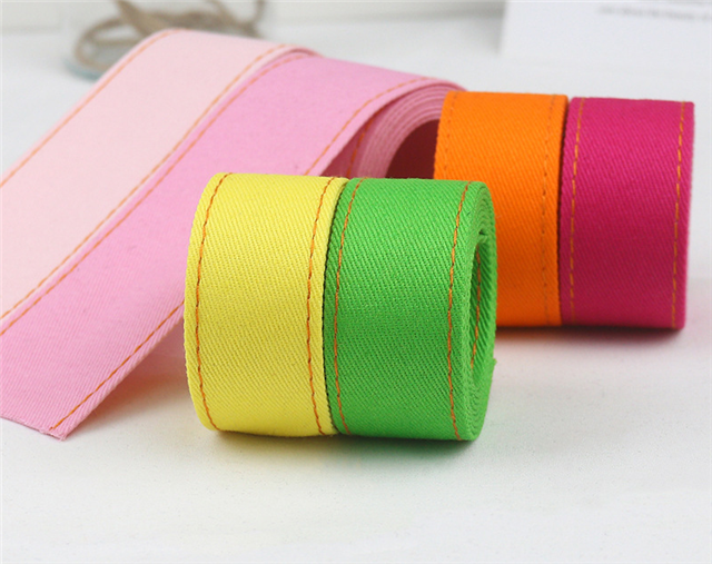 stitching line plain denim pressure strip webbing