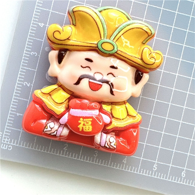 resin New Year God of Wealth Large 3D Resin Accessories