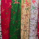 sparkling bow velvet fabric