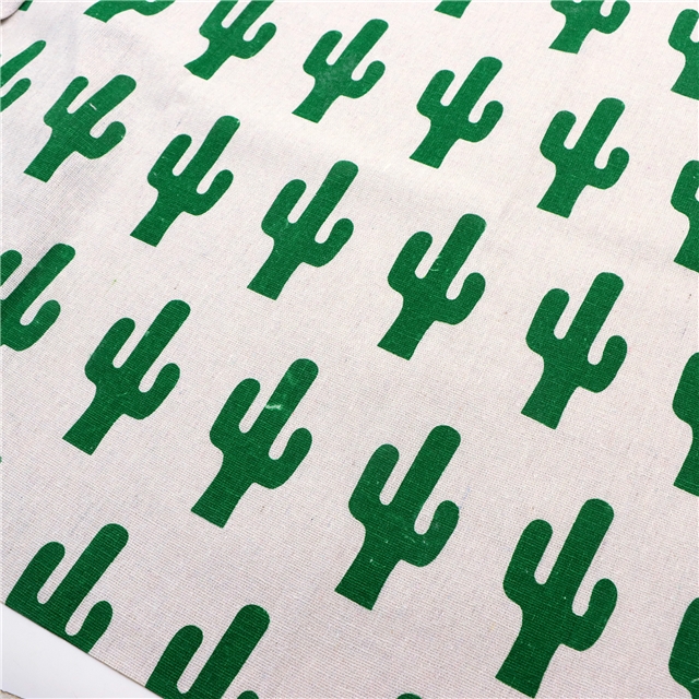 cactus cotton linen print