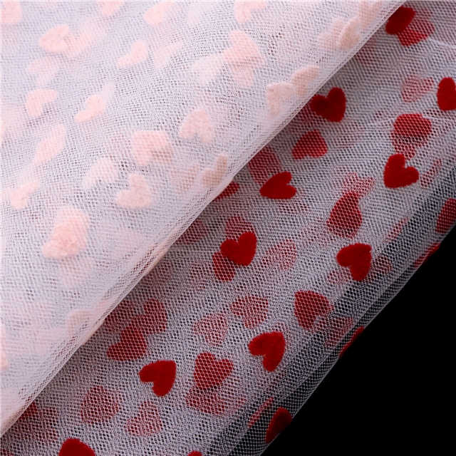 velvet heart mesh fabric