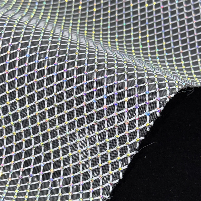 synthetic leather hot stamping diamond pattern transparent net bottom faux leather 20*33cm(7.9*13