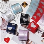 38mm plain heart powder satin ribbon